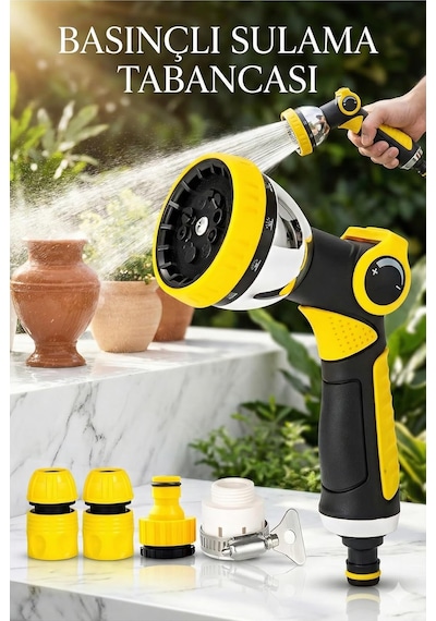 Transformacion Profesyonel 8 Modelli Metal Basınçlı Sulama Tabancası Seti / Ayarlanabilir Jet, 7430000722523 Genel