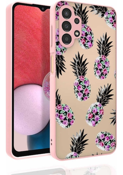 Samsung Uyumlu Galaxy A13 4G Kılıf Desenli Parlak Nora Kapak