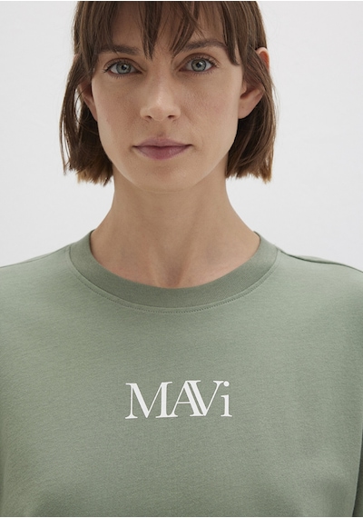 Mavi - Mavi Logo Baskılı Yeşil Tişört 1611594-81976 Yeşil