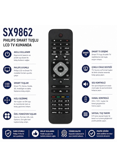 Philips Sx9862 Smart 3d Ambilight Tv Kumandası