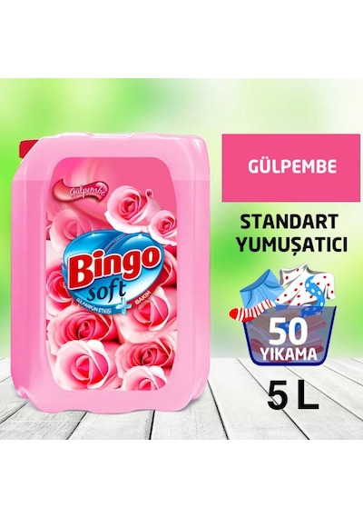 Bingo Soft Çamaşır Yumuşatıcısı Gülpembe 5 L
