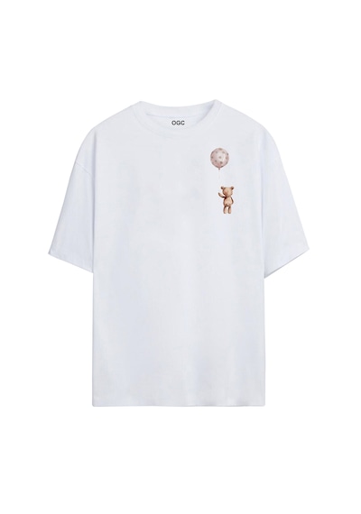 Ogc Oyuncak Ayı Oversize Unisex T-shirt Beyaz