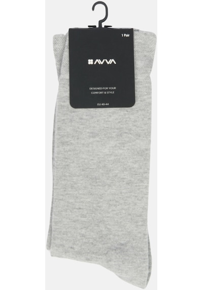 Avva Erkek Gri Düz Bambu Soket Çorap B008505 Gri