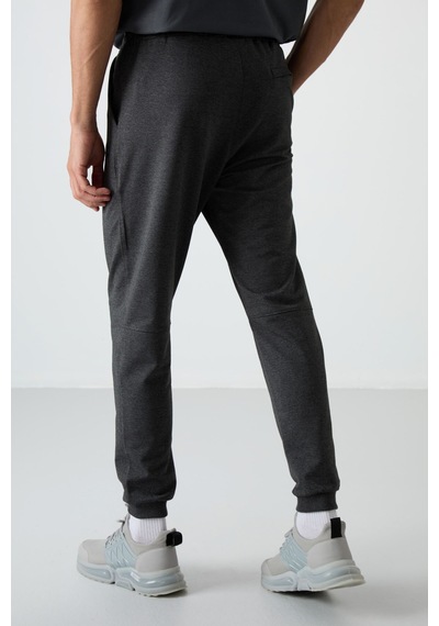 Tommy Life Antrasıt Melanj Pamuklu Yumuşak Dokulu Comfort Fit Nakışlı Erkek Jogger - 82123 Antrasit - Melanj