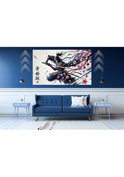 Ti-play Samuray Baskın 60x90cm Modern Pvc Çerçevesiz Tablo