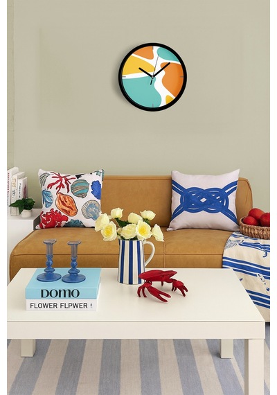 Modern Tasarım Duvar Saati - 25cm - Önü Camlı Siyah Kasa - Sessiz Mekanizma-jh0420 Siyah