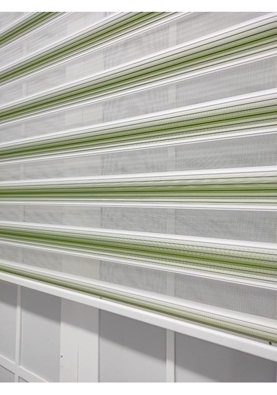 Yeşil Beyaz Geçişli Zebra Stor 250x80 Diğer