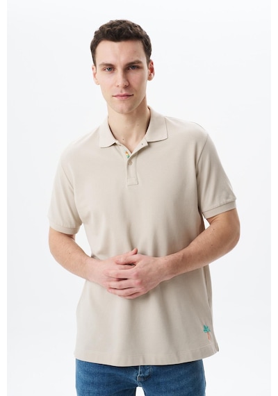 AR-MA Arma Erkek Regular Fit Basic % 100 Pamuk Pike Polo Yaka Tişört Y29374354802 Bej