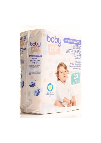 Baby Me Kaydırmaz Bantlı Yatak Koruyucu Örtü 20 Adet 60 x 90 CM