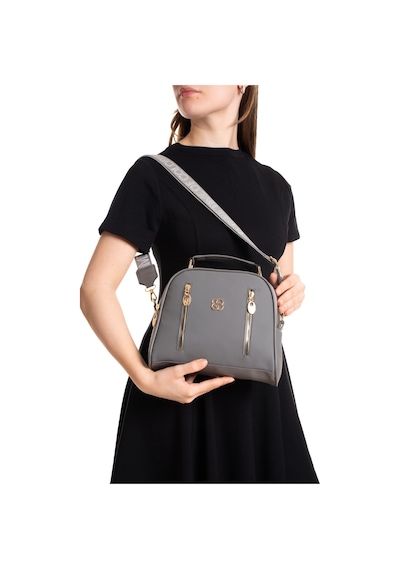 Newish Polo Newih Polo Kadın Kumaş Uzun Askılı El Ve Omuz Çantası New373 Gri