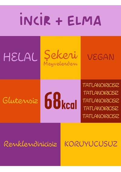 Muz + İncir Karma Meyve Barı 24 Adet Atıştırmalıklar Vegan, Glutensiz 20gr X 24 Adet