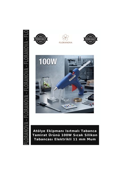 Atölye Ekipmanı Isıtmalı Tabanca Tamirat Ürünü 100w Sıcak Silikon Tabancası Elektrikli 11 Mm Mum