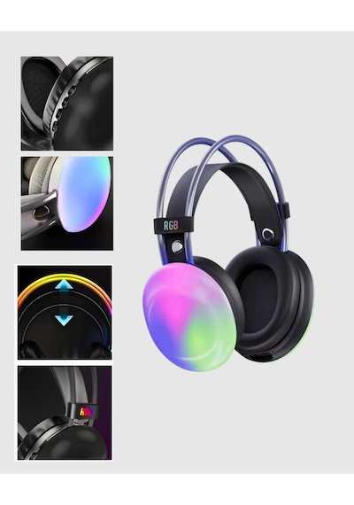 Ergonomik Rgb Bluetooth Kulaklık 3d Ses Yeni Nesil