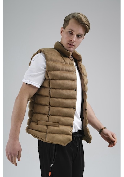 Oksit Tobia Slim Fit Cepli Dolum Süet Erkek Yelek