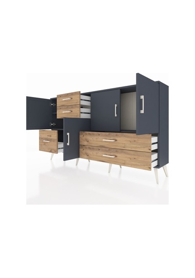 Arges Konsol 4 Raflı 5 Çekmeceli 4 Kapaklı 176x30x99 Antrasit-antrasit/çam Antrasıt/atlas Çam - Antrasıt Arges Konsol 4 Raflı 5 Çekmeceli 4 Kapaklı 176x30x99 Antrasit-antrasit/çam Antrasıt/atlas Çam - Antrasıt