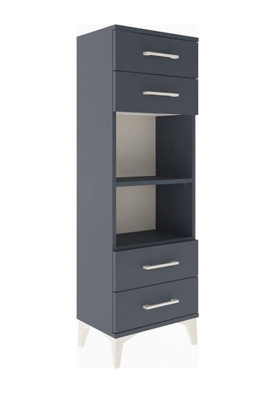 Arges Dolap 2 Raflı 4 Çekmeceli 44x30x134 Antrasit-antrasit Antrasit Arges Dolap 2 Raflı 4 Çekmeceli 44x30x134 Antrasit-antrasit Antrasit