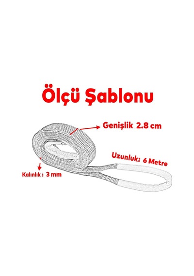 Yük Kaldırma Taşıma İndirme Araç Çekme Halat Sapan Polyester Spanzet Lila Renk 1 Ton 6 Metre Sağlam