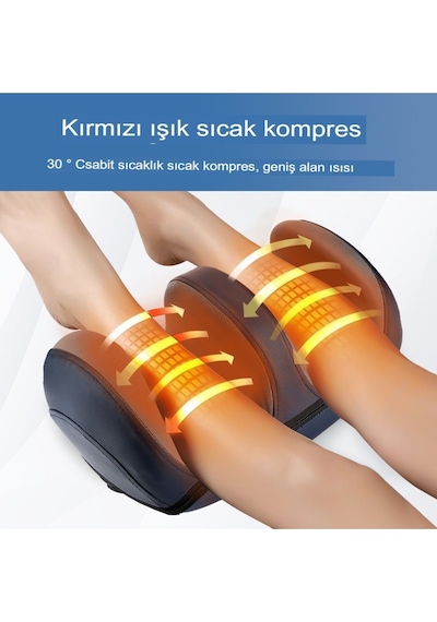Kablosuz 3d Ayak & Baldır Masaj Aleti, Derin Yoğurma & Isıtma Rahatlama Elastomer Bacak Masaj Aleti Siyah