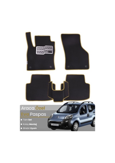 Citroen Nemo 2007-2019 Uyumlu Eva Paspas Tam Set Araca Özel,su Geçirmez,kolay Montaj 767