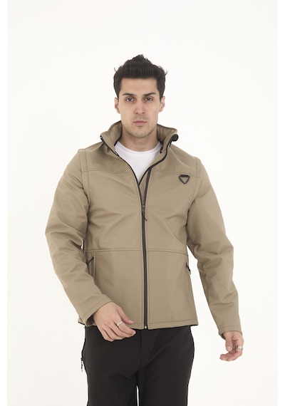 Camp Scoutland Camp460 Outdoor Tactical Softshell Su & Rüzgara Dayanıklı Erkek Taktik Yelek & Mont Bej