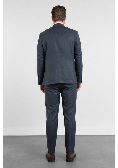 İmza Lacivert Mono Yaka Esnek Bel 6 Drop Comfort Fit Tam Astar Esnek Takım Elbise 1001260152 Açık Lacivert