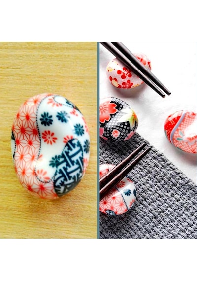 Omeniv 2 Adet Chopstick Standı Made In Japan Porselen Floral