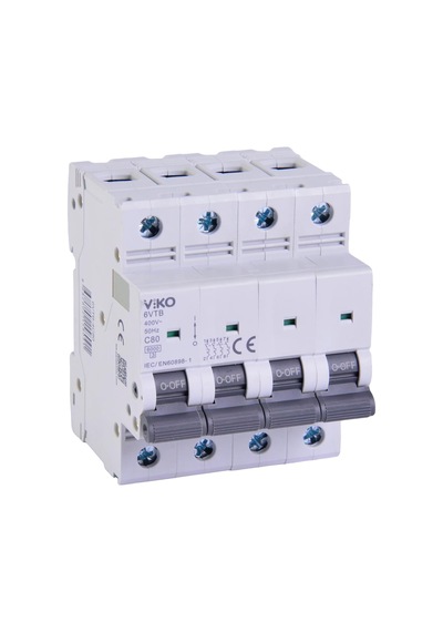 6vtb-4c80 Otomatik Sigorta 6ka C Tipi 4 Kutup 80a