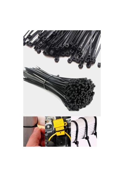Kupa Cırt Kelepçe Siyah 4,8mm X 380 Mm Exra Kalite 100 Adet