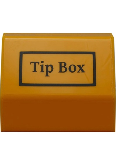 Pleksi Tip Box Bahşiş Kutusu Sarı 15x10xh12 cm