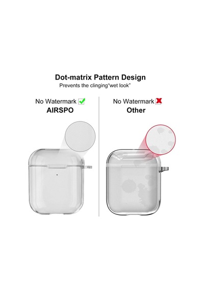 Apple Uyumlu AirPods 1. / 2. Nesil İle Kılıf Kristal Silikon Şeffaf Case Şeffaf