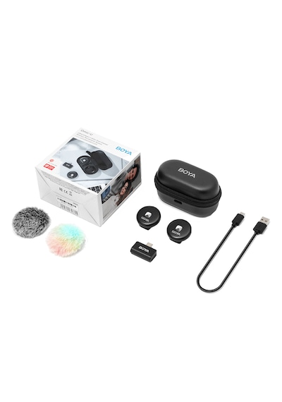 Boya Omic-u Wireless İkili Yaka Mikrofonu Type-c Siyah