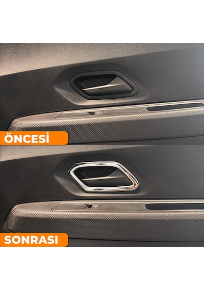 S-dizayn Renault Taliant Krom İç Kapı Kolu Çerçevesi 4 Prç 2021 Üzeri A+ Kalite