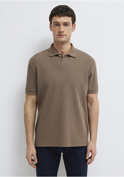 Mavi - Kahverengi Polo Tişört 0613126-83866 Kahverengi