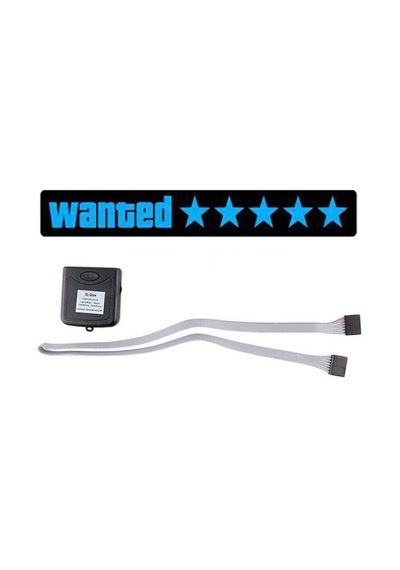 Araba Penceresi Çeşitli Stiller Elektrikli Ön Cam Etiketi Led Araç Plakası Güvenlik İşaretleri Araba Çıkartmaları Blue Wanted