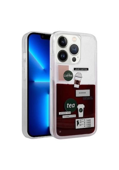 Apple Uyumlu iPhone 13 Pro Uyumlu Desenli Sıvılı Hptk Drink Silikon Kılıf-no2 NO2 -