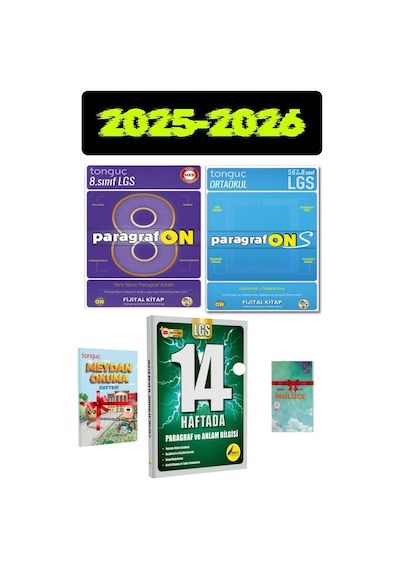 Tonguç 8. Sınıf Paragrafon + Paragrafons + 14 Haftada Lgs Paragraf Ve Anlam Bilgisi