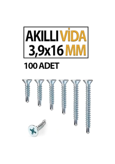 Akıllı Vida 3,9x 16 Mm 100 Adet Diğer
