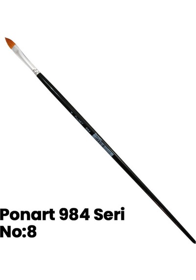 Ponart 984 Seri Kedi Dili Fırça No 8
