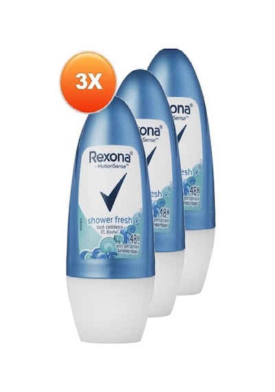 Rexona Shower Fresh Kadın Roll-On Deodorant 50 ML x 3 Adet