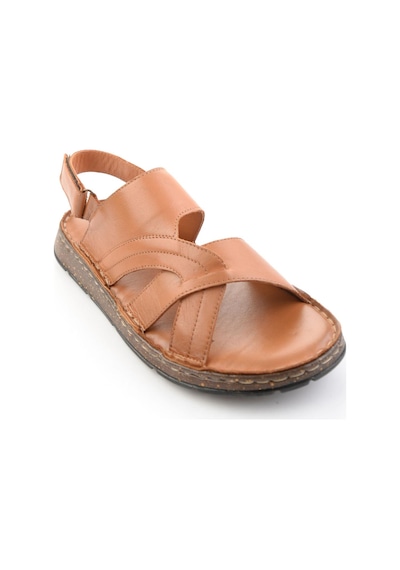 Taba Hakiki Deri Erkek Sandalet E05433011903