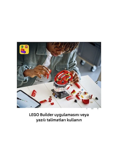LEGO® Editions Scuderia Ferrari HP Charles Leclerc Kaskı 43014 - 14 Yaş ve Üzeri için F1® Sergileme Modeli Yapım Seti (886 Parça)