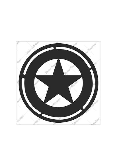 Off Road Army Yıldız Sticker 00237