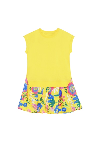Denokids Mshb&g Sarı Çiçekli Kız Çocuk Elbise Sarı