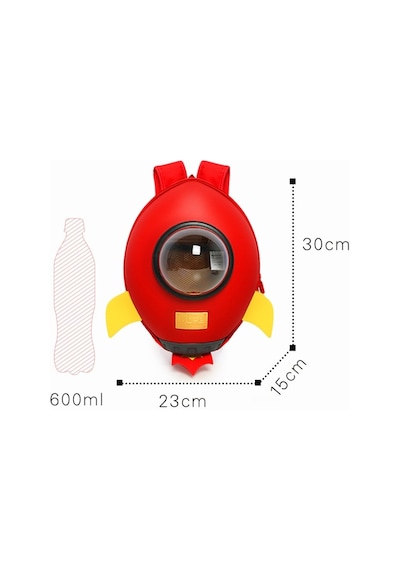 Supercute Roket Sırt Çantası Kırmızı