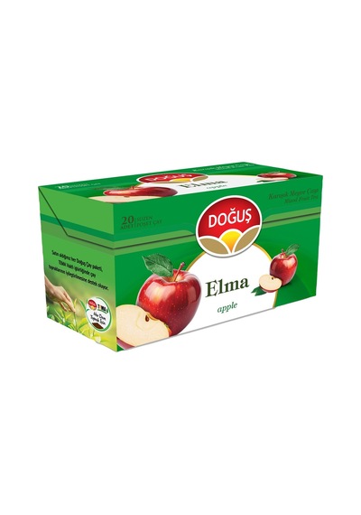 Doğuş Elma Meyve Çayı 20'li Poşet - Ferahlatıcı Lezzet 2'li Ekonomik Paket - 2 Adet Tarı 2 L