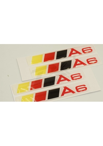 Audi A6 Logo 3M 3D Damla Silikon Torpido Bagaj Çamurluk Logo Ambl