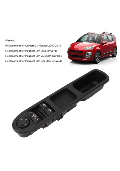 Peugeot 207 Sol Ön İkili Cam Açma Anahtarı Düğmesi Katlanır Aynalı 13pin 2006-2012