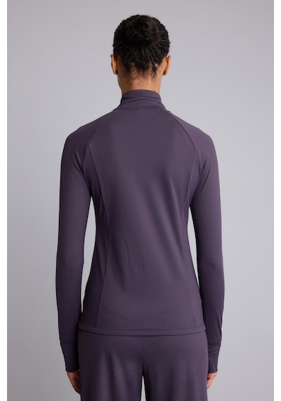 Defacto Esnek Kumaş Fermuarlı Reglan Kol Fitted Dik Yaka Sporcu Hırka H5287ax26aupr467 Mor-pr467