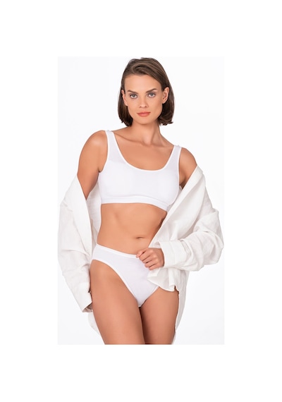Özkan Underwear Pamuklu Likralı Süprem Slip Külot K6120 Beyaz
