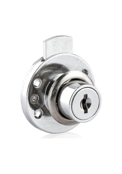 Yuvarlak Çekmece Kapak Kilidi 16Mm